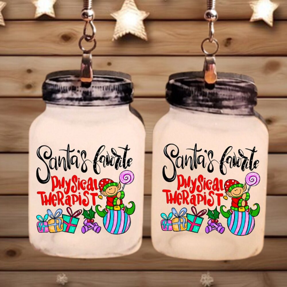 Earrings. Santa's Favorite Physical Therapist